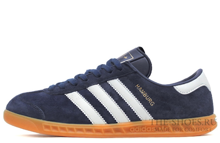 Кроссовки Adidas Hamburg Blue White H01786 синие