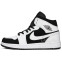 Кроссовки женские Nike Air Jordan 1 Mid White Tuxedo