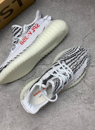 Кроссовки Adidas Yeezy Boost SPLY 350 V2 Zebra живое фото 2