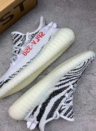 Кроссовки Adidas Yeezy Boost SPLY 350 V2 Zebra живое фото 1