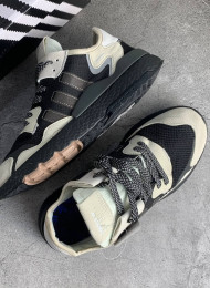 Кроссовки Adidas Nite Jogger carbon black gray живое фото 2