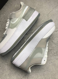 Кроссовки Nike Air Force 1 Shadow White Grey живое фото 1