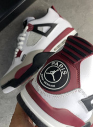 Кроссовки Nike Air Jordan 4 (IV) Retro PSG Paris Saint Germain живое фото 4